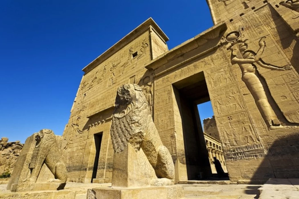 The First Great Pylon Of Philae Temple