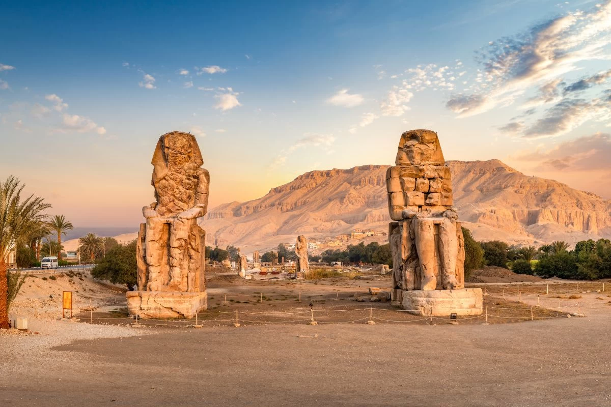 Colossi of Memnon stop on the 5-Days MS Darakum Nile Cruise