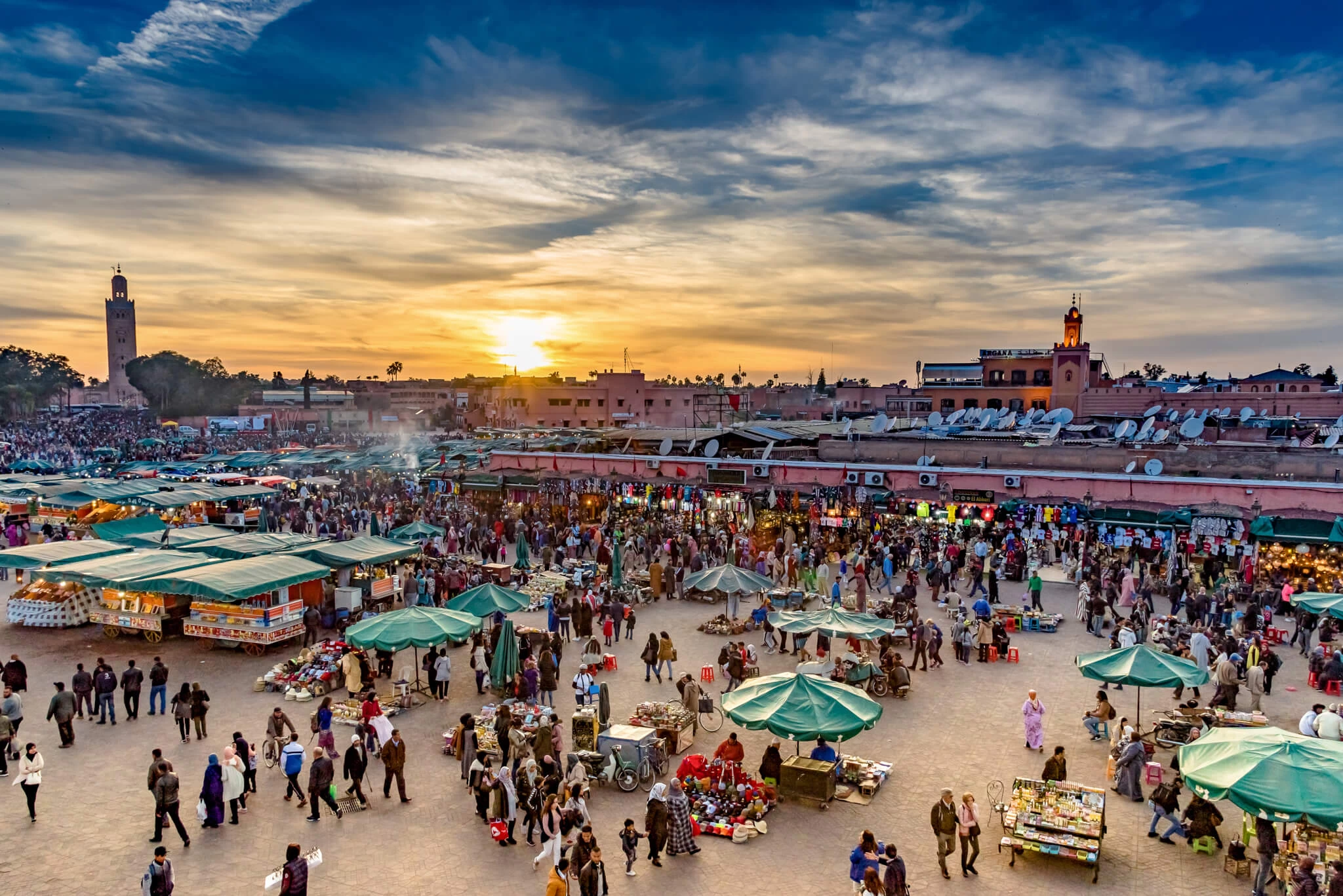 Jemaa el-Fnaa in the best season