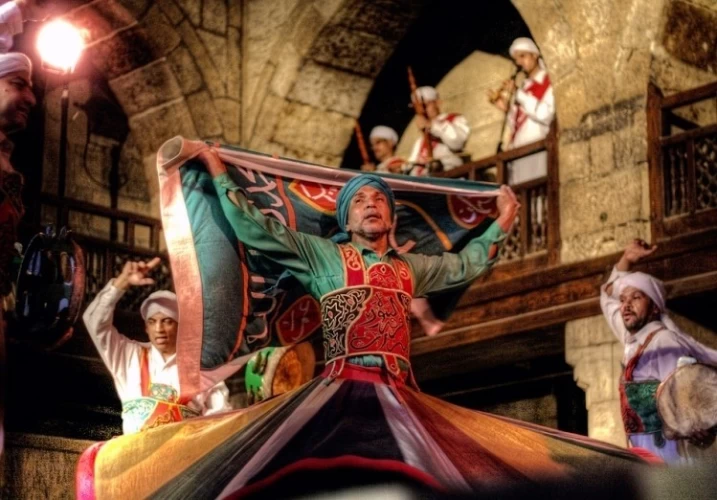 Wekalet El Ghouri Dance Show | Tannoura Egyptian Folk Dance in Cairo